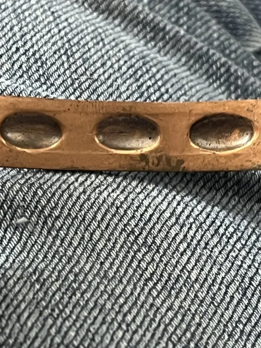 Vintage Bell Trading Post Solid Copper Cuff Bracelet Southwest